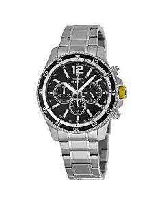 Men's Specialty Chronograph Stainless Steel Black Dial Watch