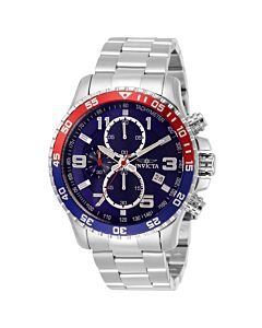 Men's Specialty Chronograph Stainless Steel Blue and White Dial Watch