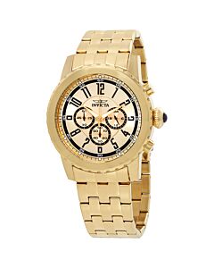 Men's Specialty Chronograph Stainless Steel Gold Dial Watch