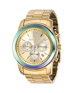 Men's Specialty Chronograph Stainless Steel Gold-tone Dial Watch