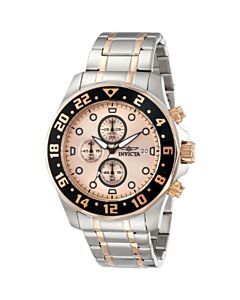 Men's Specialty Chronograph Stainless Steel Rose Dial Watch