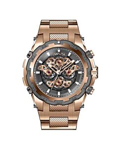 Men's Specialty Chronograph Stainless Steel Rose Gold and Gunmetal Dial Watch