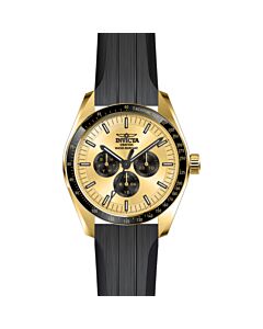 Men's Specialty Leather Gold-tone Dial Watch
