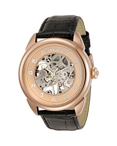Men's Specialty Leather Rose (Skeleton Center) Dial Watch