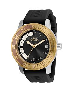 Men's Specialty Silicone Black Dial Watch