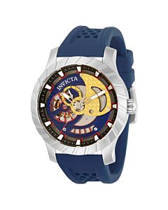 Men's Specialty Silicone Blue-Red Dial Watch