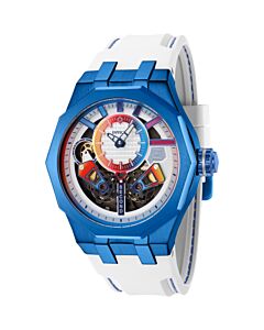 Men's Specialty Silicone White Dial Watch
