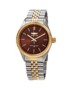Men's Specialty Stainless Steel Brown Dial Watch
