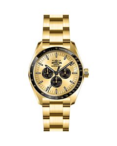 Men's Specialty Stainless Steel Gold-tone Dial Watch