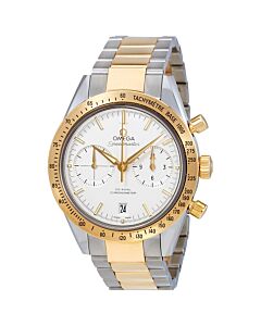 Men's Speedmaster '57 Chronograph Stainless Steel with 18kt Yellow Gold Silver Dial