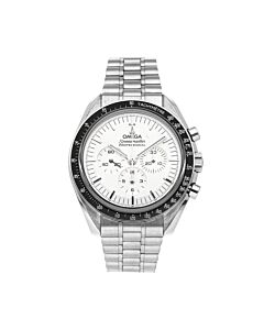 Men's Speedmaster Moonwatch Chronograph 18kt White Gold White Dial Watch