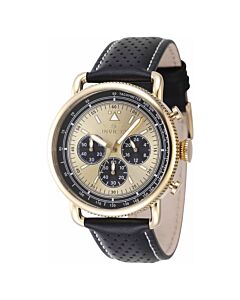 Men's Speedway Chronograph Leather Gold-tone Dial Watch