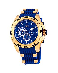 Men's Speedway Chronograph Polyurethane, Silicone and Stainless Steel Blue Dial