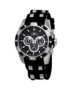 Men's Speedway Chronograph Polyurethane, Siliconeand  Stainless Steel Black Dial