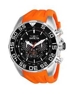 Men's Speedway Chronograph Silicone Black Dial Watch
