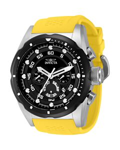Men's Speedway Chronograph Silicone Black Dial Watch