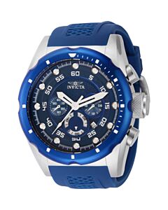 Men's Speedway Chronograph Silicone Blue Dial Watch