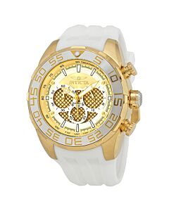 Men's Speedway Chronograph Silicone Gold-tone Dial