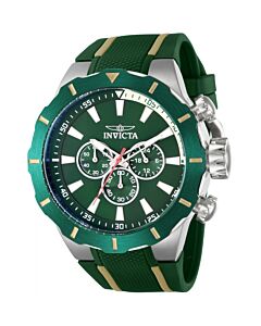 Men's Speedway Chronograph Silicone Khaki and Green Dial Watch