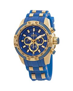 Men's Speedway Chronograph Silicone/Stainless Steel Blue Glass Fiber Dial Watch