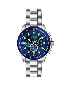 Men's Speedway Chronograph Stainless Steel Blue Dial Watch