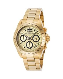 Men's Speedway Chronograph Stainless Steel Gold Dial Watch