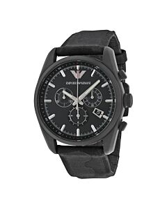 Men's Sport Chronograph Canvas Black Dial Watch
