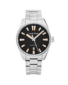 Mens-Sportive-Stainless-Steel-Black-Dial-Watch
