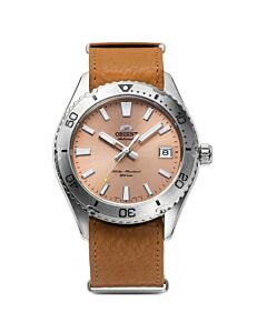 Men's Sports Leather Apricot Dial Watch