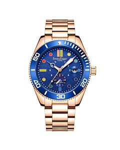 Men's Sports Prism Stainless Steel Blue Dial Watch