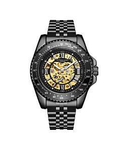 Men's Sports Stainless Steel Black Dial Watch