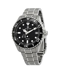 Men's Stainless Steel Black Dial Watch