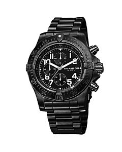 Men's Chrono Black Ion Plated Stainless Steel and Dial Black IP SS