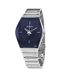 Men's Gemini Stainless Steel Blue Dial Watch