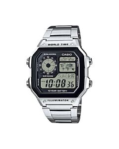 Men's Stainless Steel Digital Dial Watch