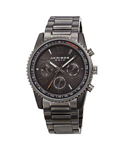 Men's Stainless Steel Grey Dial Watch