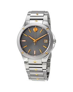 Men's Stainless Steel Grey Sunray Dial Watch