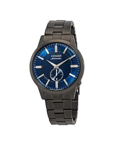 Men's Stainless Steel, Hard Coating Blue Dial Watch