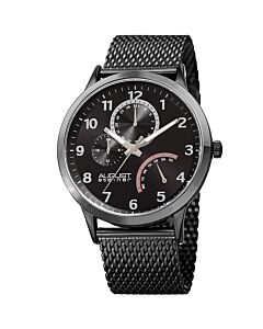 Men's Stainless Steel Mesh Black Dial Watch