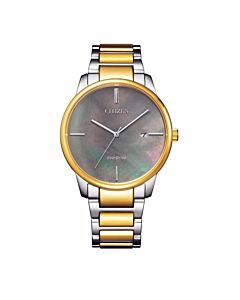 Men's Stainless Steel Mother of Pearl Dial Watch