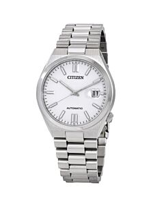 Men's Tsuyosa Stainless Steel White Dial Watch