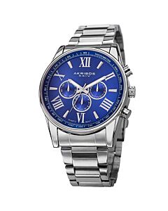 Men's Stainless Steel Wrapped Alloy Blue Dial