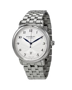 Mens-Star-Legacy-Stainless-Steel-Silvery-White-Guilloche-Dial-Watch