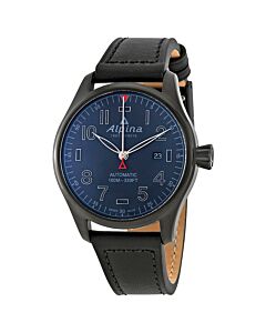 Men's Startimer Pilot Leather Midnight Blue Dial Watch