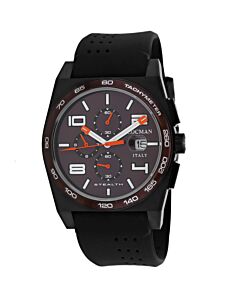 Men's Stealth Chronograph Rubber Brown Dial Watch