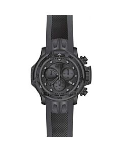 Men's Subaqua Chronograph Silicone and Stainless Steel Black Dial Watch