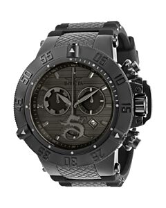 Men's Subaqua Chronograph Silicone and Stainless Steel Gunmetal and Black Dial Watch