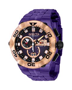 Men's Subaqua Chronograph Stainless Steel Purple Dial Watch