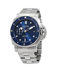 Men's Submersible Blu Notte Stainless Steel Blue Dial Watch