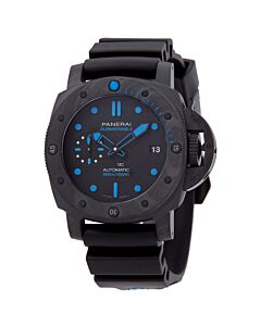 Men's Submersible Carbontech Rubber Black Dial Watch